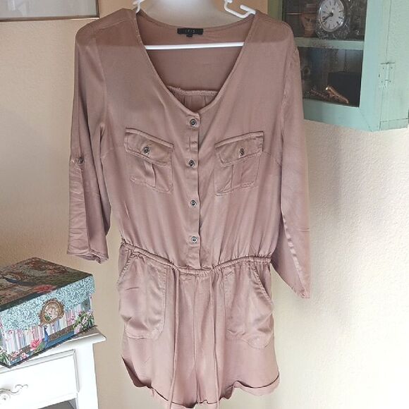 Iris Beige Romper - Picture 1 of 9